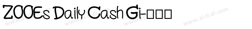 ZOOEs Daily Cash Gi字体转换
